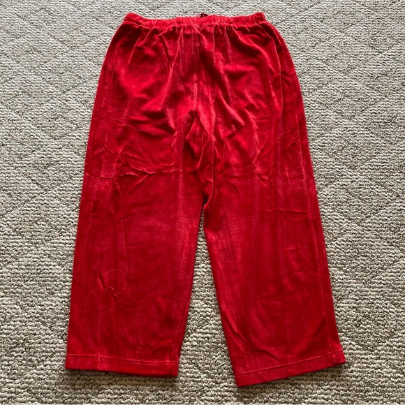 5/$15 Bobbie Brooks Bright Red Velour Sweatpants XL (18W) - Picture 3 of 7